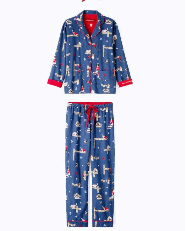 LOVE LEO RESCUE DARK DENIM PJ SET