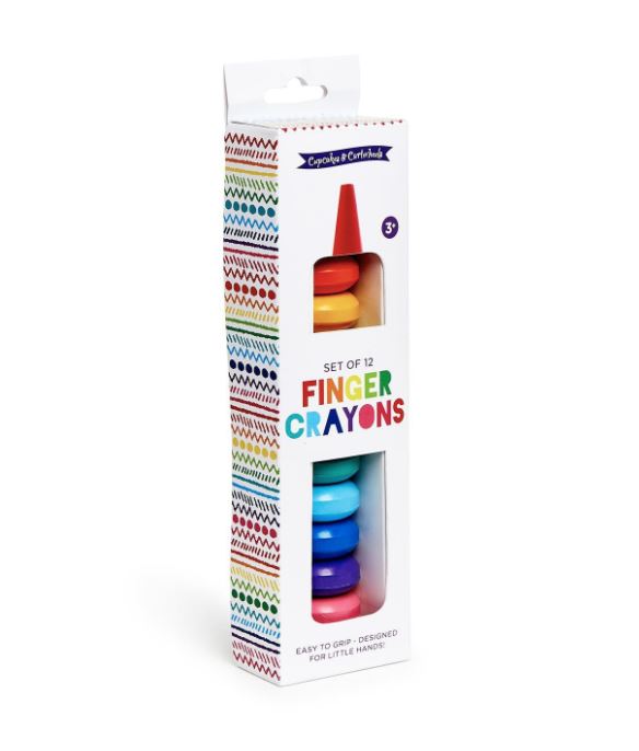 RAINBOW STACK FINGER CRAYON SET