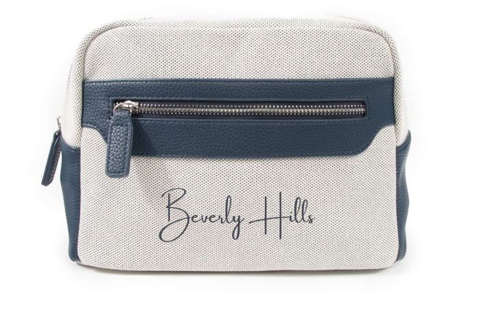 NAVY BEVERLY HILLS POUCH