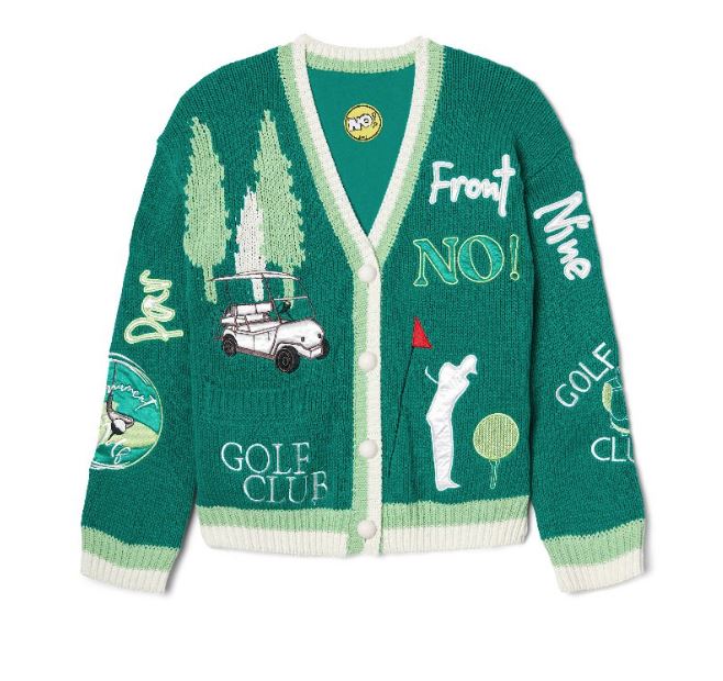 GREEN GOLF CARDIGAN