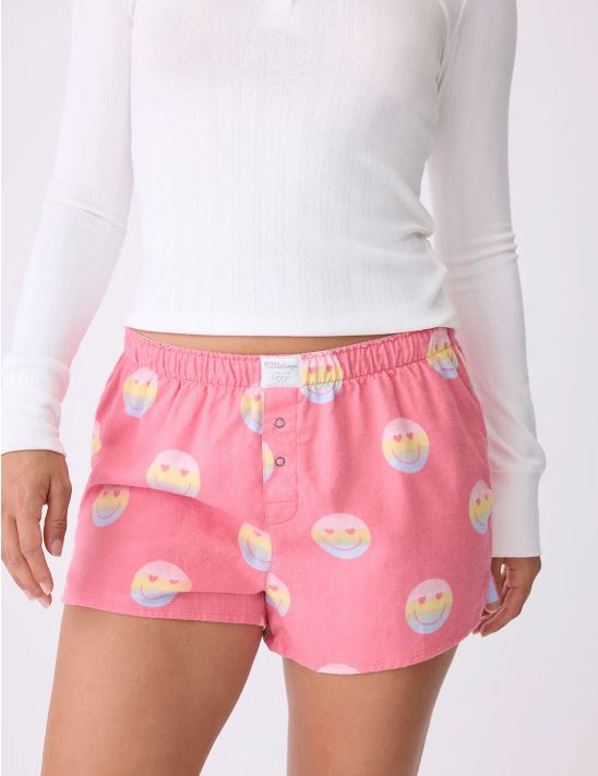 CHOOSE HAPPY HOT PINK SHORTS