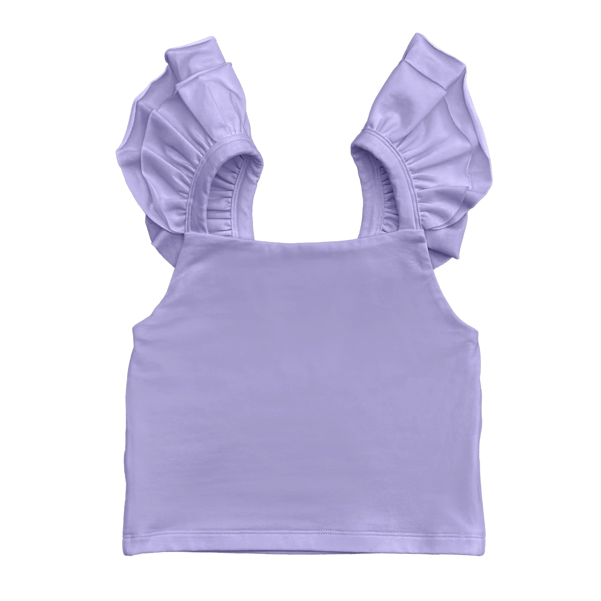 GIRLS LAVENDER RUFFLE TANK