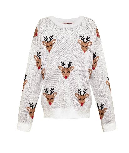 WOMENS CHERRY DEER SWEATER