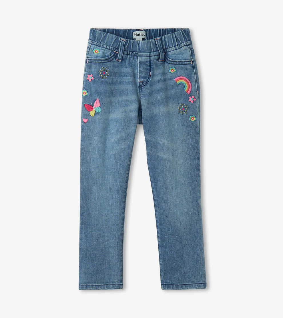 GIRLS PRETTY PATCHES STRETCH JEANS