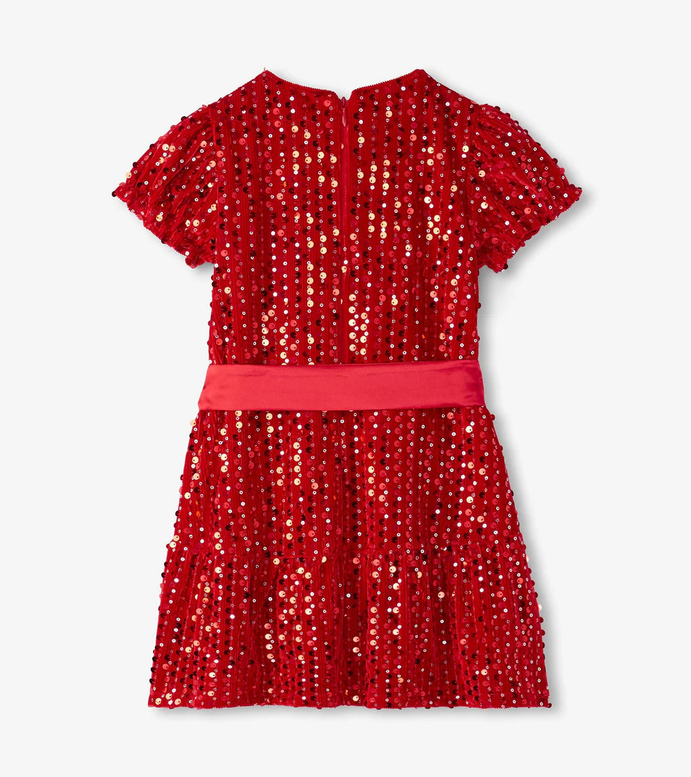 RED SEQUIN DRESS