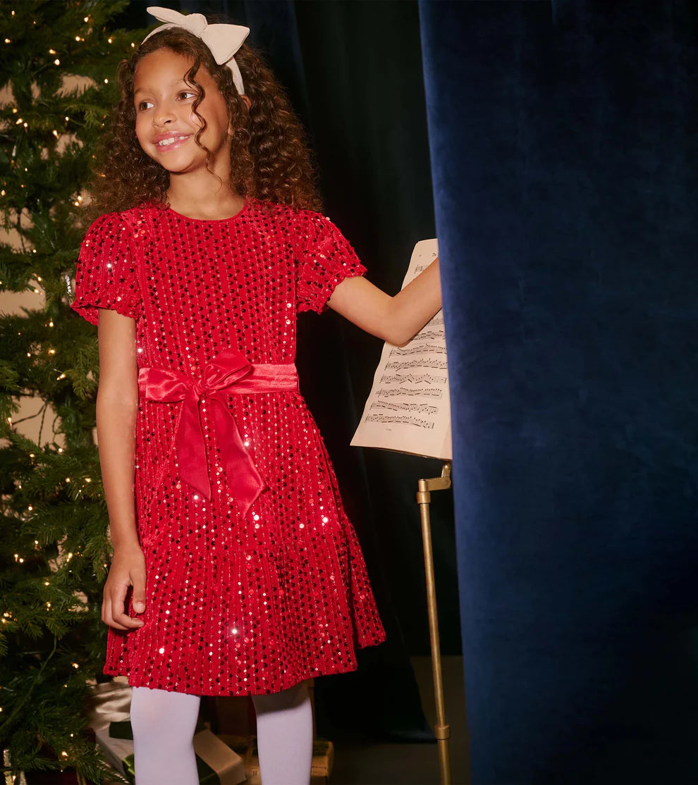 RED SEQUIN DRESS