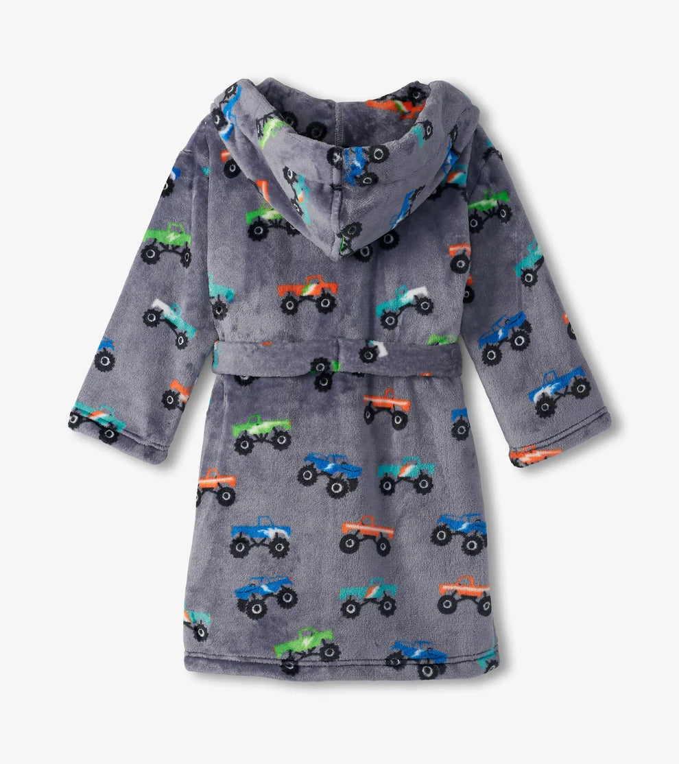 BOYS MONSTER TRUCKS FUZZY FLEECE ROBE