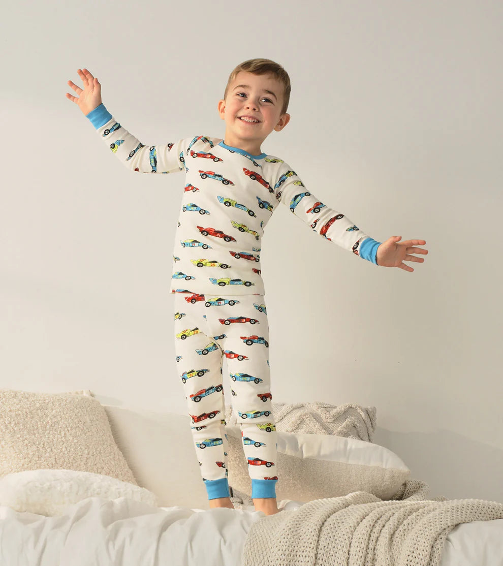 BOYS WATER COLOR RACE CARS PJ SET