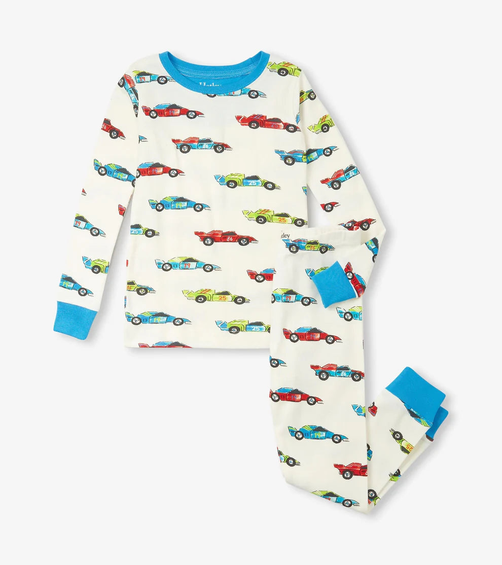 BOYS WATER COLOR RACE CARS PJ SET