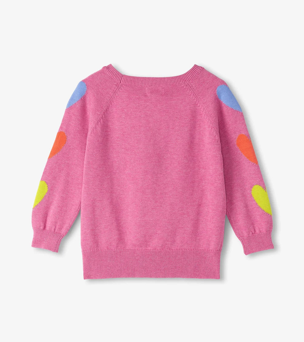 GIRLS FRENCH BULLDOG RAGLAN SWEATER