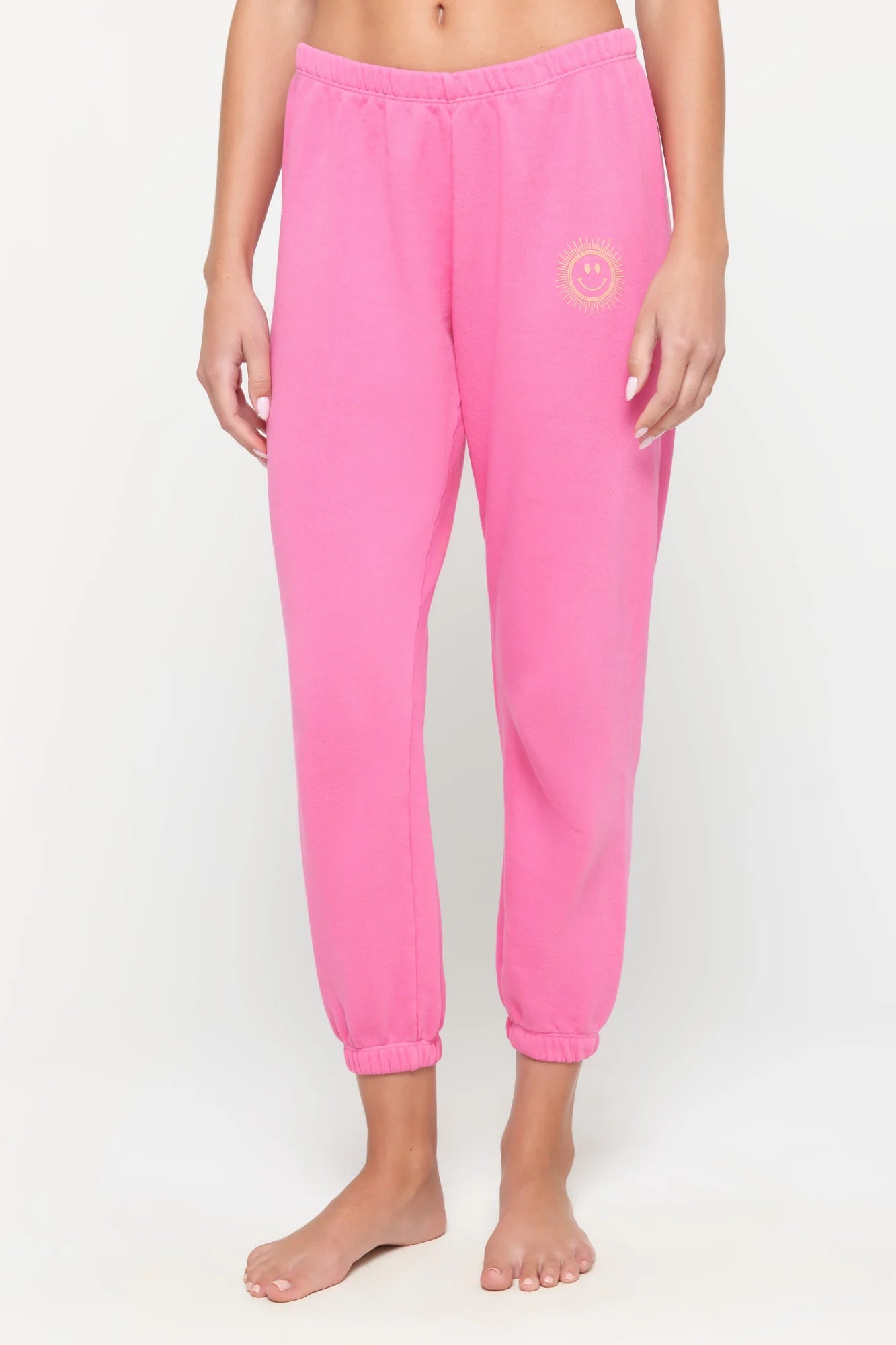 SUN SMILEY PINK WILDFLOWER SWEATPANT