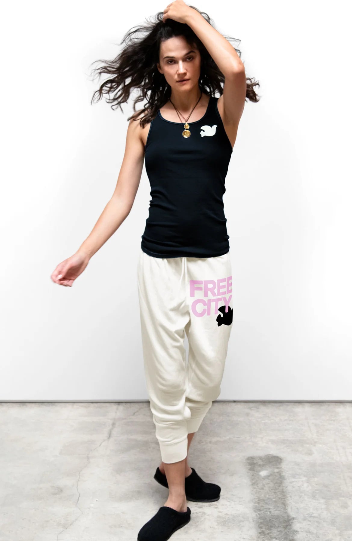 FREECITYLARGE 3/4 SWEATPANT - CREAMY BALLERINA