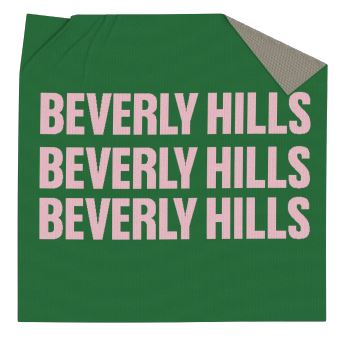 GREEN BEVERLY HILLS KNIT THROW BLANKET