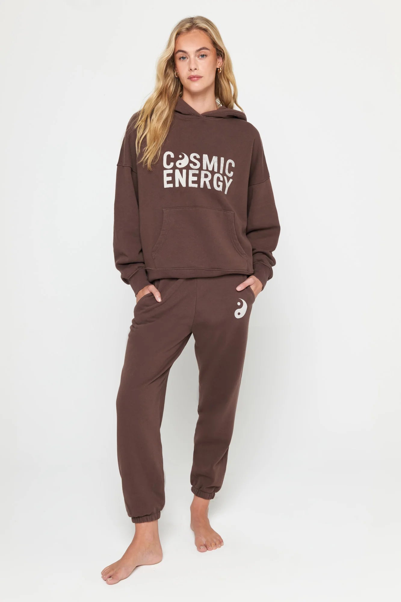 COSMIC ENERGY EASY HOODIE - MOCHA