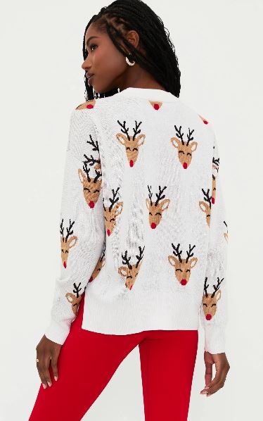 WOMENS CHERRY DEER SWEATER