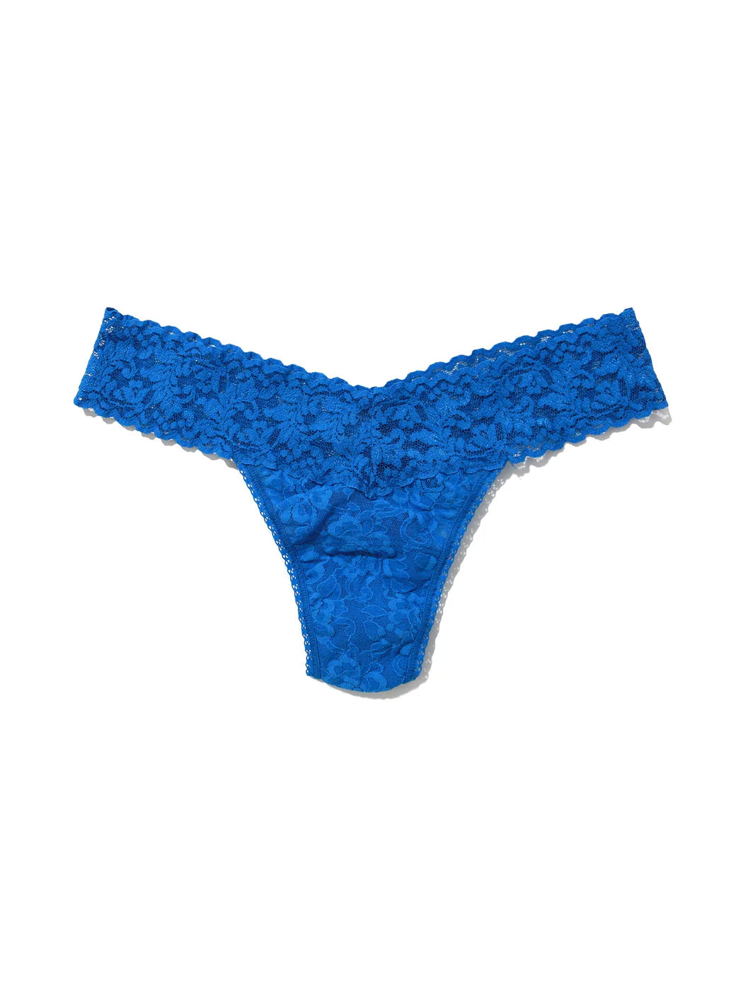 ACROSS THE POND SIGNATURE LACE LOW RISE THONG