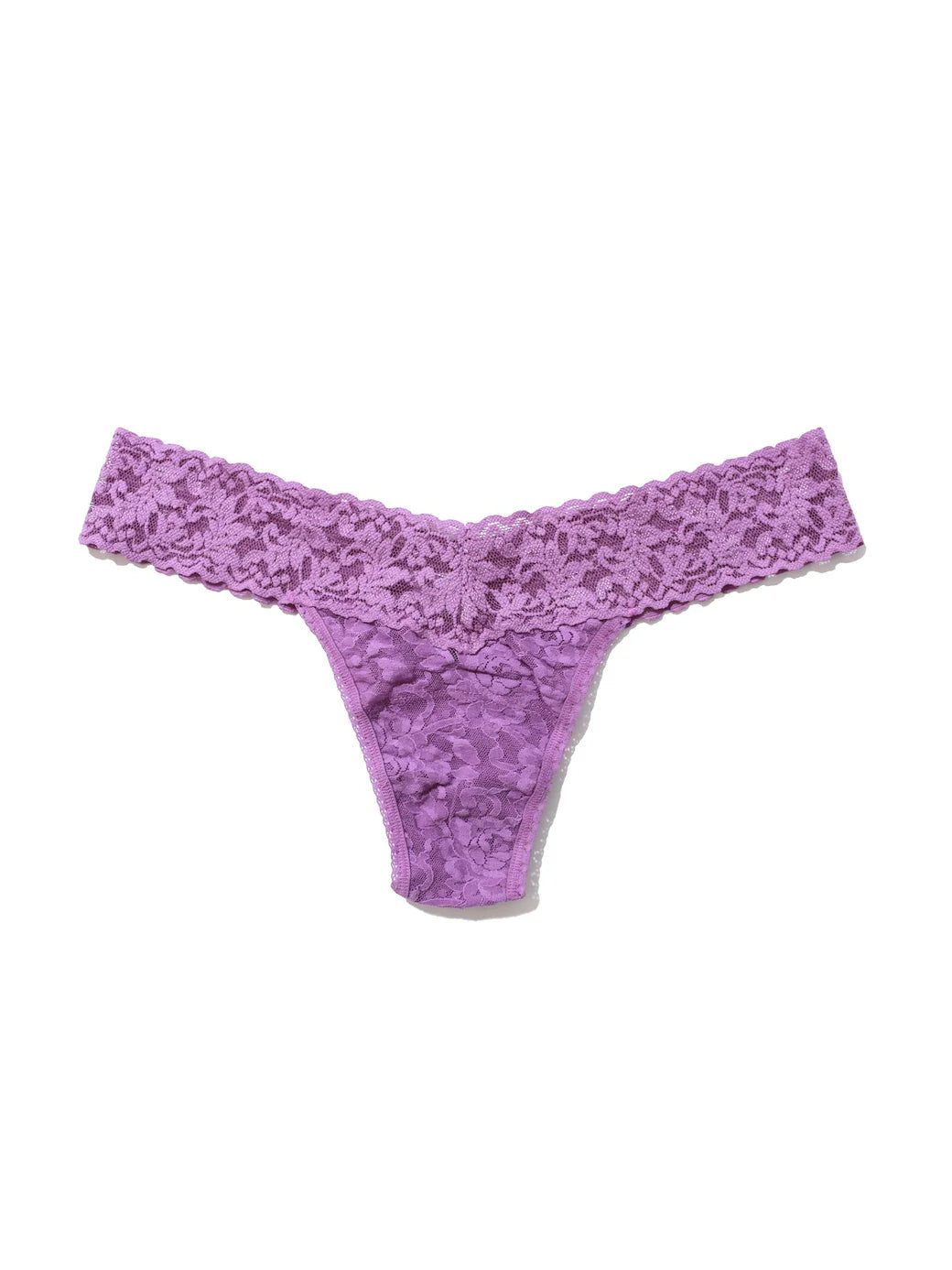 VENUS PURPLE SIGNATURE LACE LOW RISE THONG