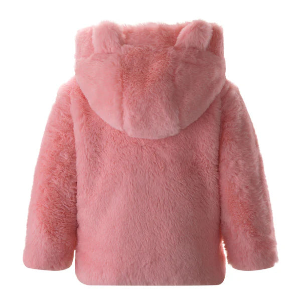 GIRLS PINK TEDDY COAT