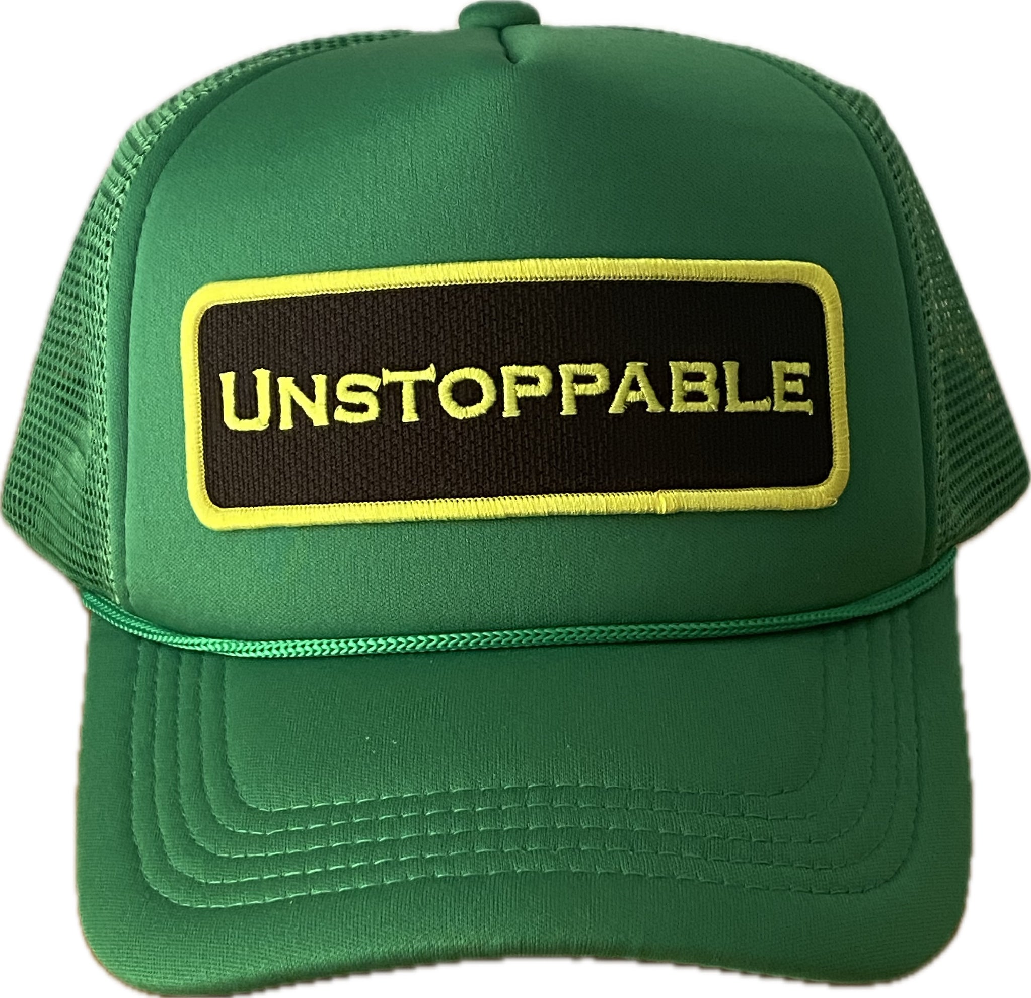 GREEN UNSTOPPABLE TRUCKER HAT