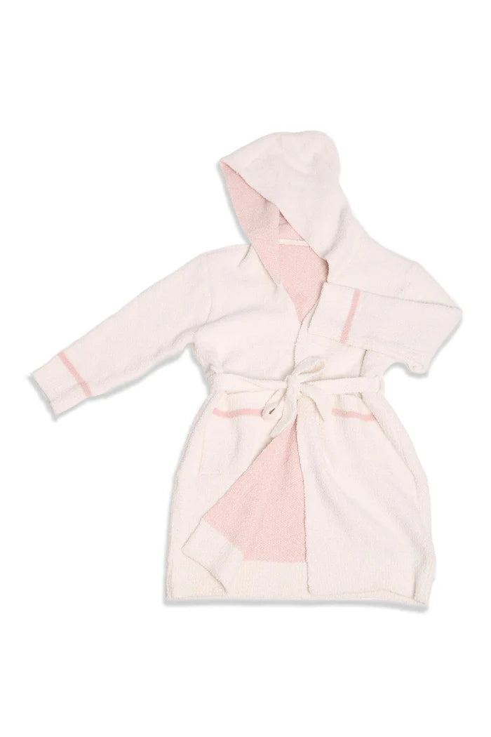 GIRLS PRINCESS HOODED ROBE W/ POCKETS & BELT