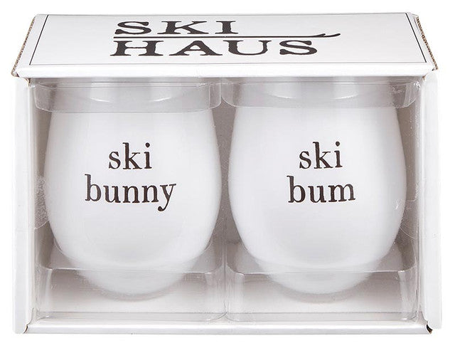 SKI BUM STEMLESS WINE GLASS SET