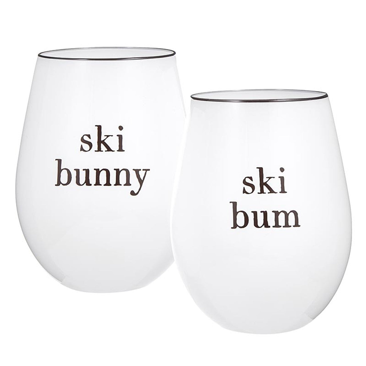 SKI BUM STEMLESS WINE GLASS SET