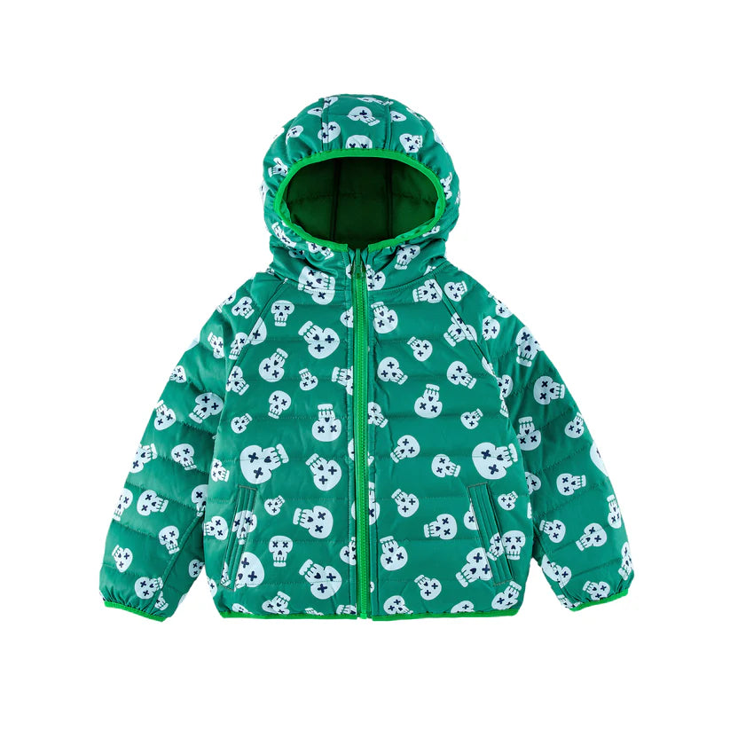 BOYS SKULL REVERSIBLE DOWN JACKET