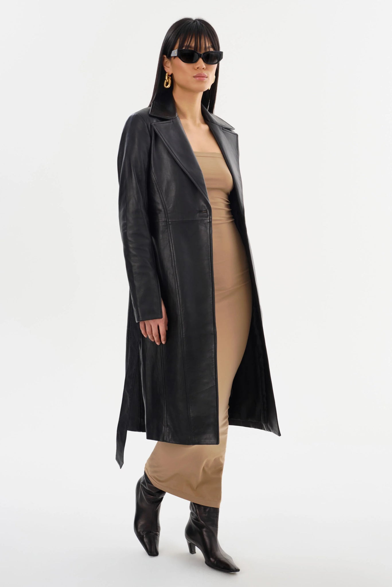 MIRANDA LEATHER TRENCH COAT