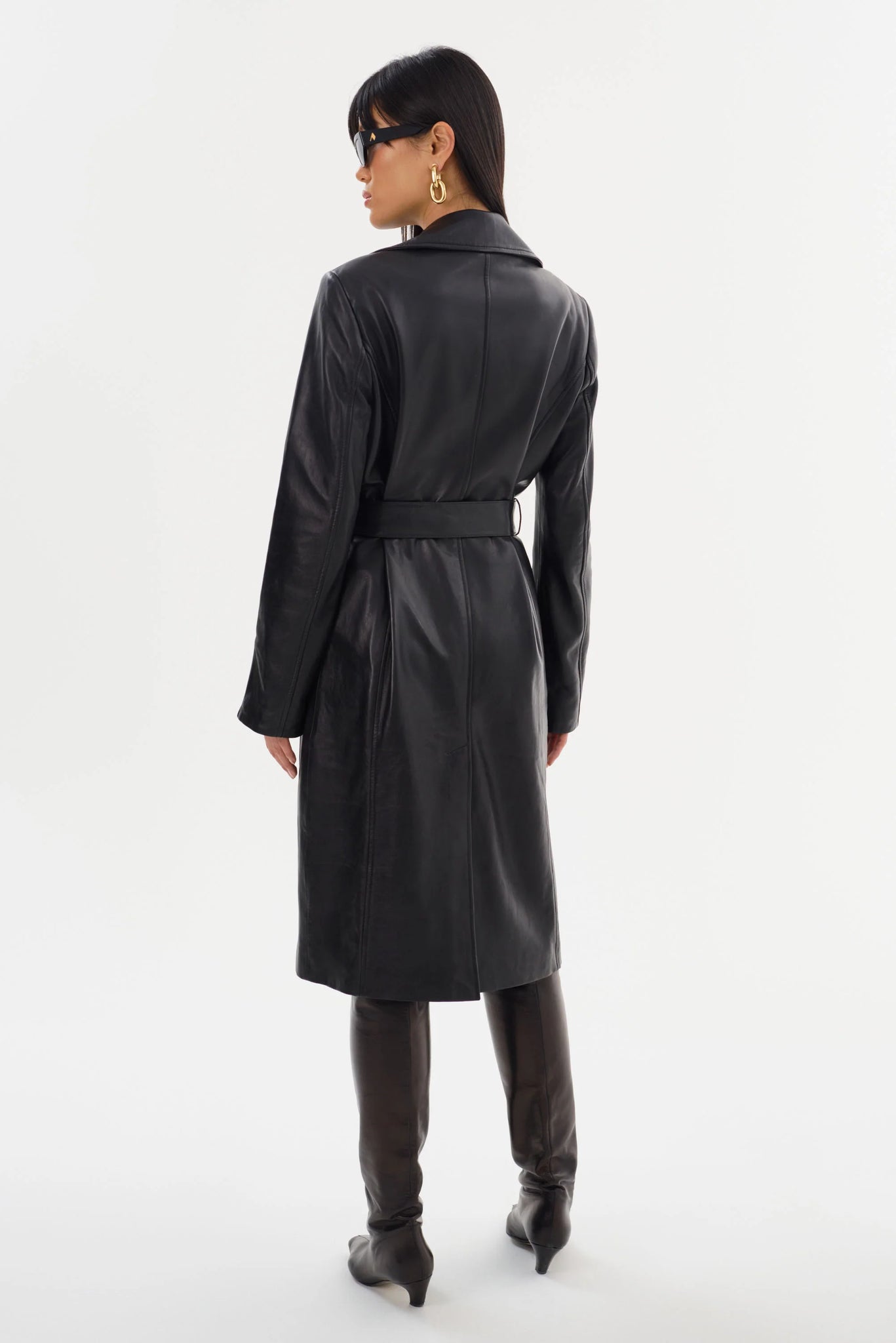 MIRANDA LEATHER TRENCH COAT