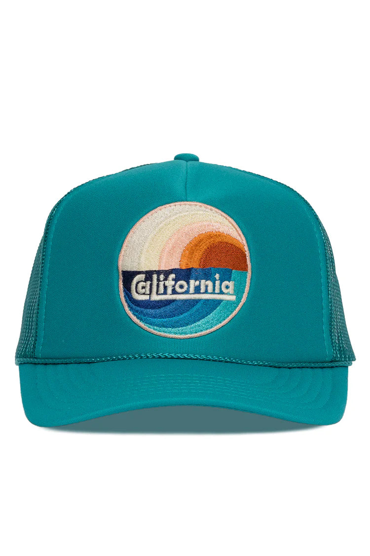 CALIFORNIA WAVES JADE TRUCKER HAT