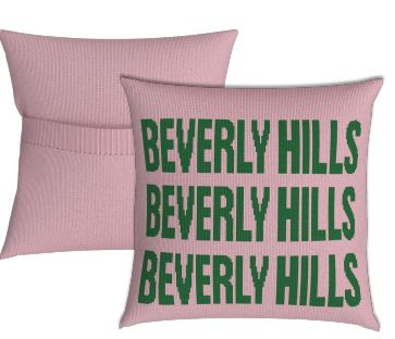 PINK BEVERLY HILLS KNIT PILLOW