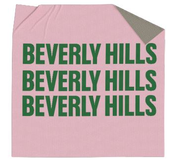 PINK BEVERLY HILLS KNIT THROW BLANKET