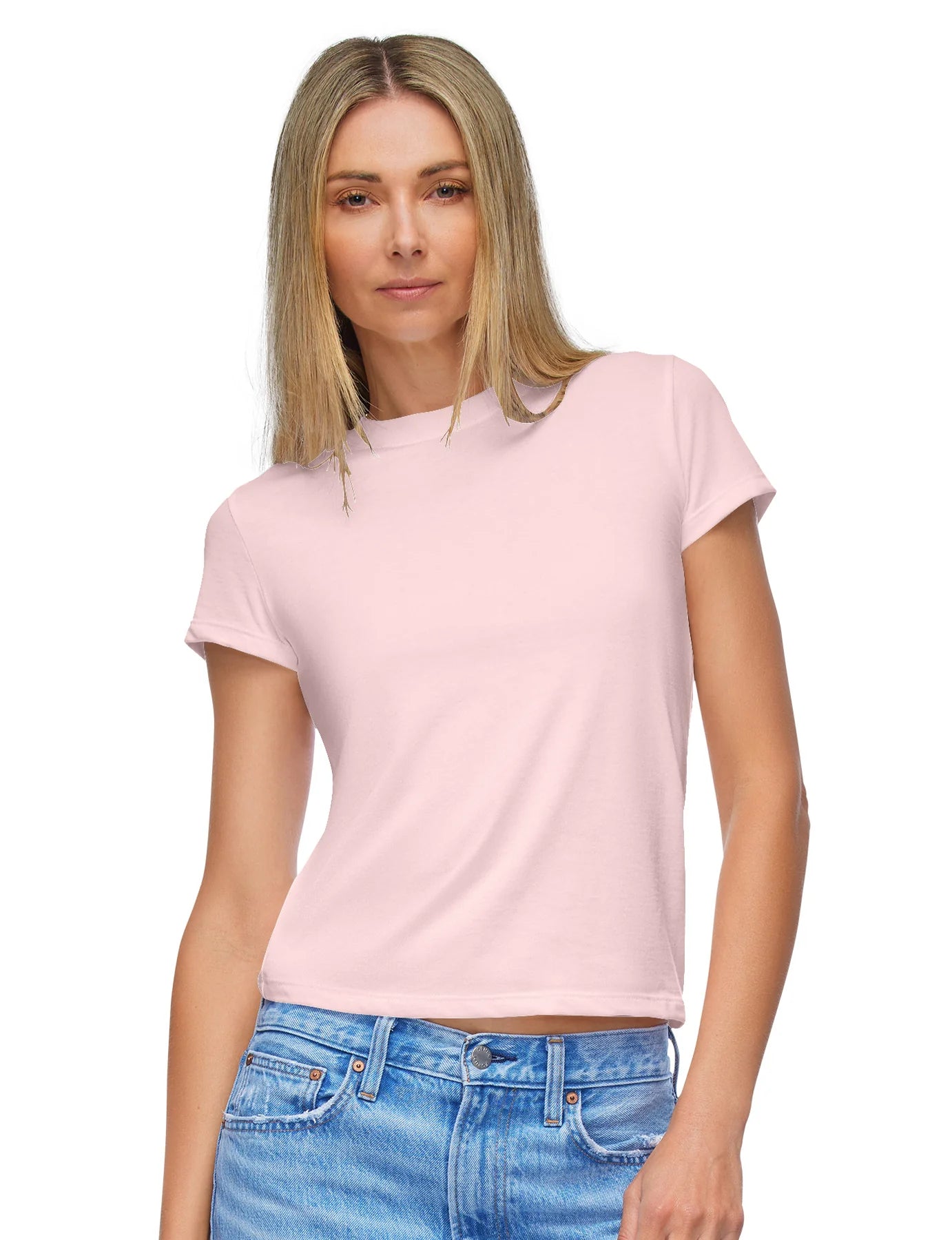 WOMENS TINA FITTED TEE - PINK