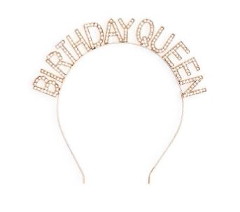 GOLD BIRTHDAY QUEEN RHINESTONE HEADBAND