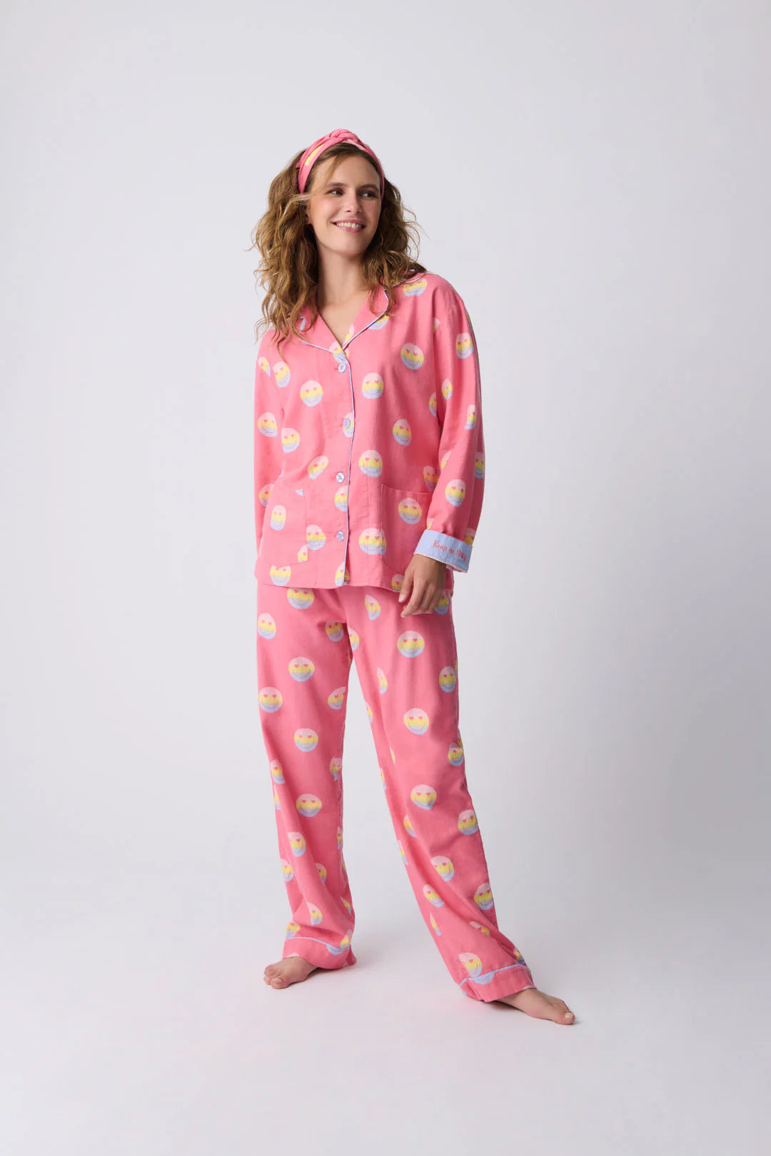 KEEP ON SMILING HOT PINK PJ SET