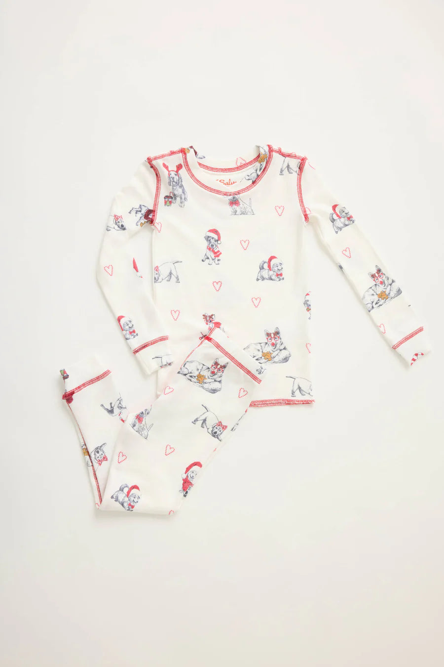 KIDS CANDY CANE DOGS PJ SET