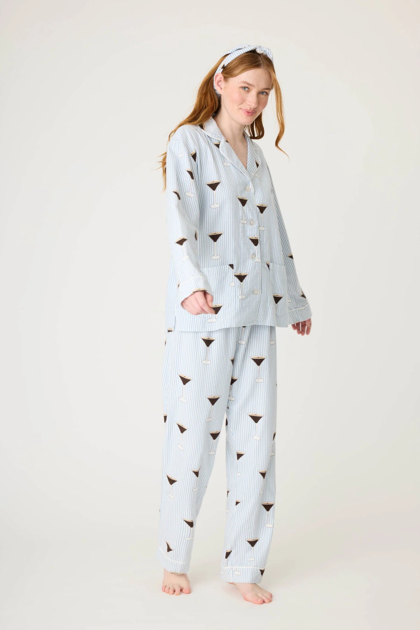 WOMENS HIS AND HERS MARTINI PJ SET