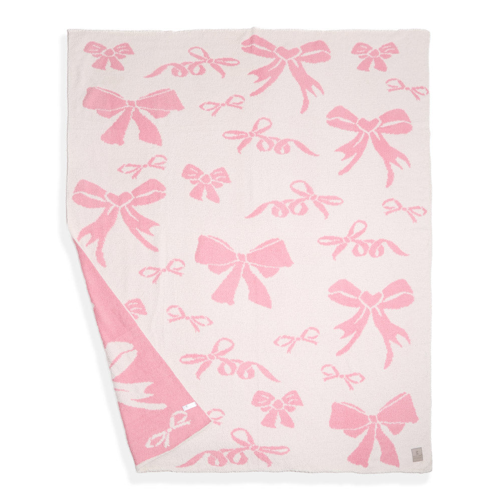 PINK MIXED RIBBON THROW BLANKET