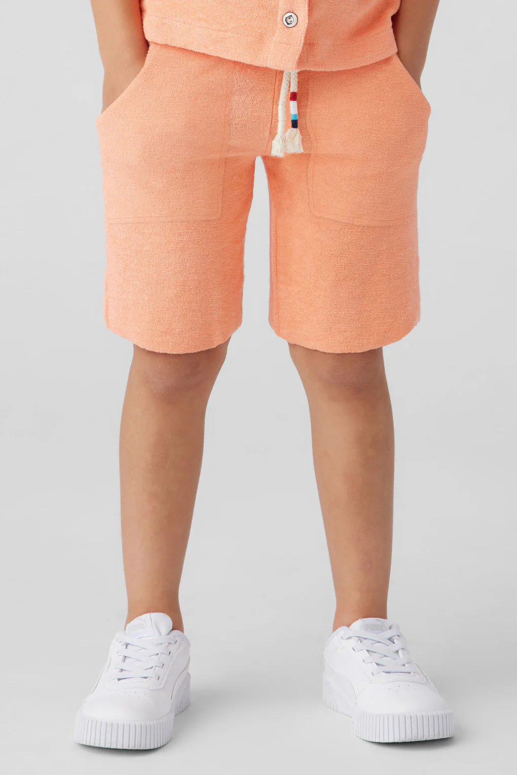 SOL ANGELES KIDS TERRY BOY SHORT - CORAL