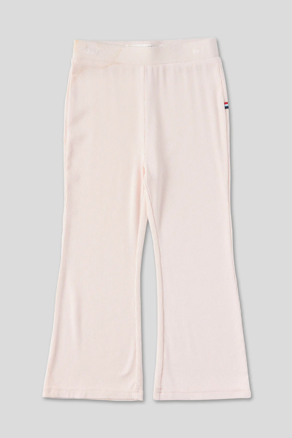 SOL ANGELES GIRLS RIB FLARE PANT - ICE PINK