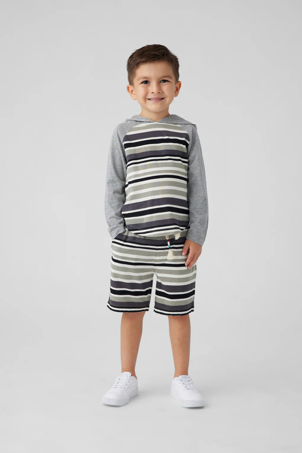 SOL ANGELES KIDS BW STRIPE SHORTS