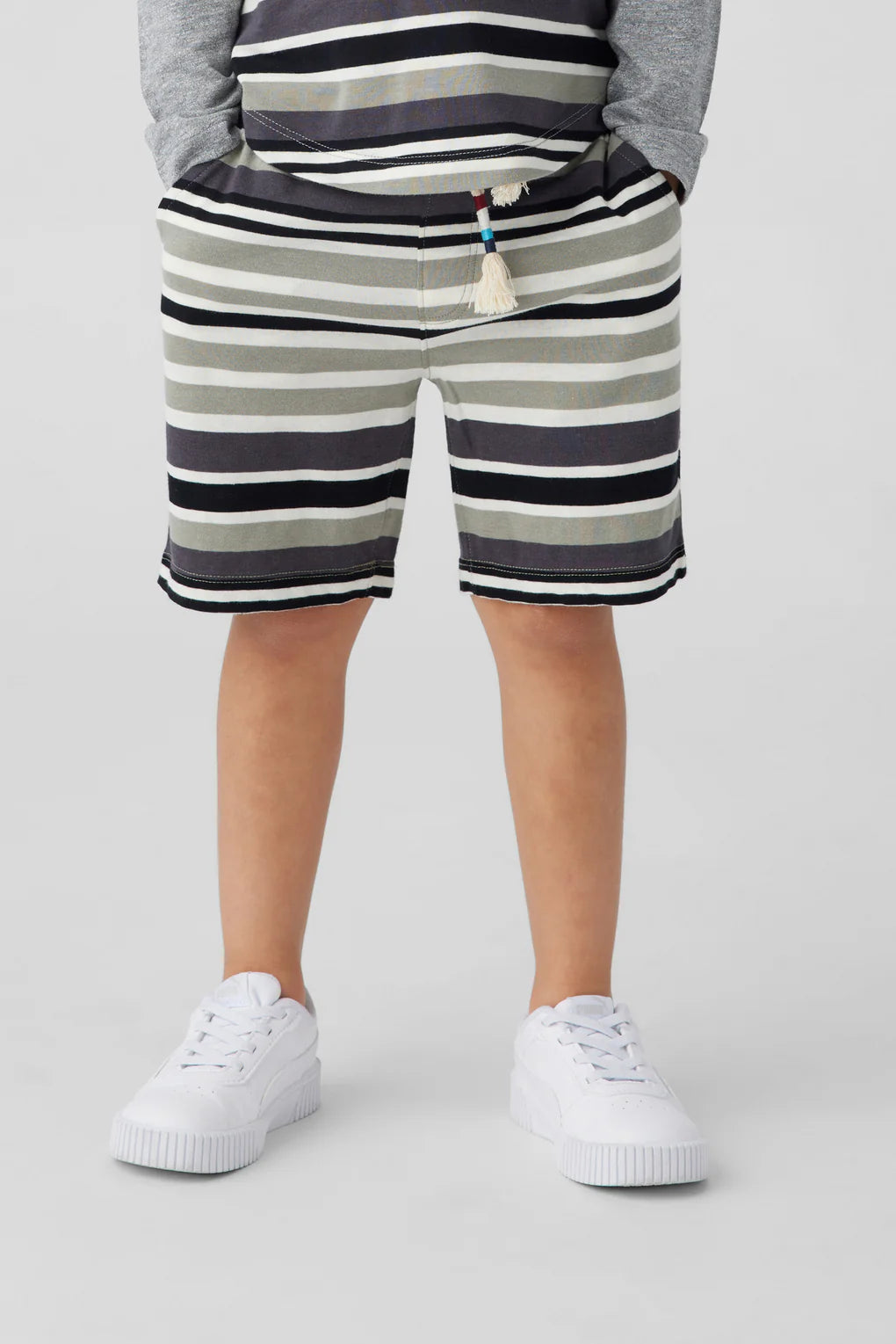 SOL ANGELES KIDS BW STRIPE SHORTS