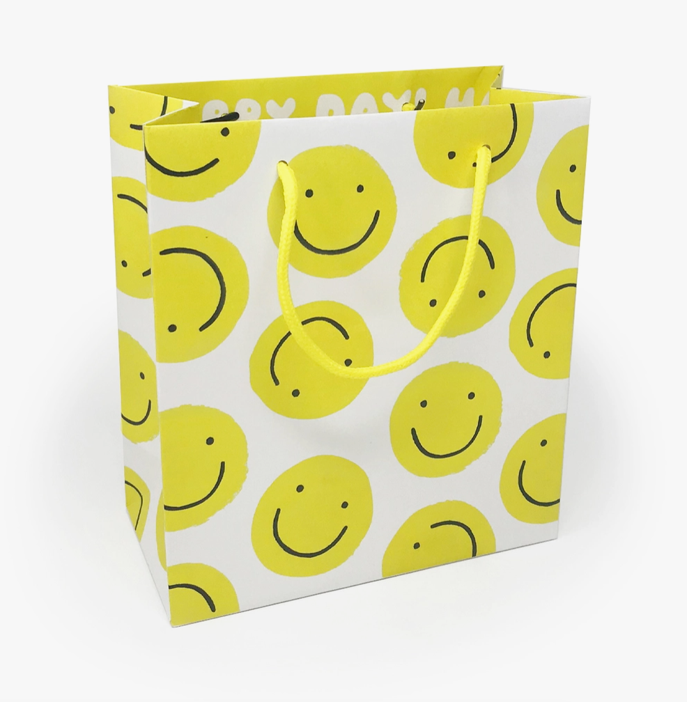 Small Printed Frosted Smiley Face Gift Bags 4 Mil Thickness 20ct | eBay