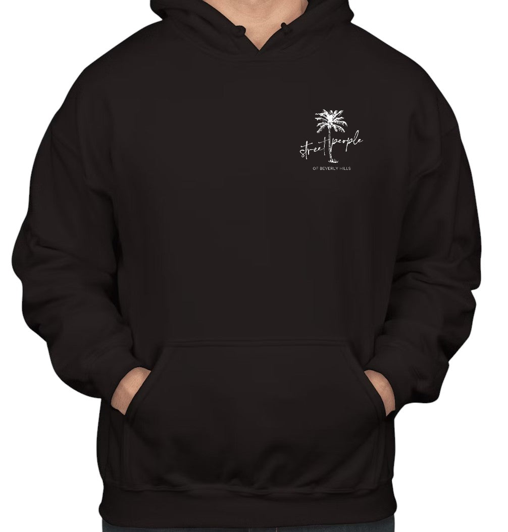 STREET PEOPLE OF BEVERLY HILLS PALM TREE BLACK HOODIE