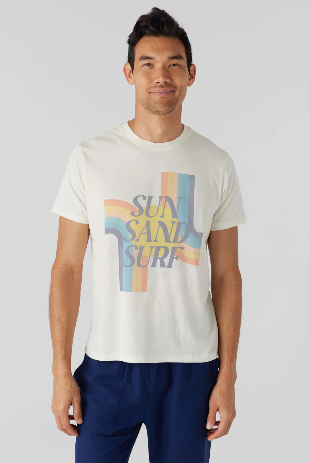 MENS SOL ANGELES SUN SURF SUNSET TEE - ECRU