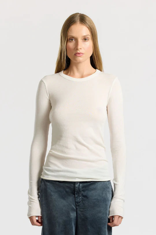 WOMENS MARBELLA LONG SLEEVE SHIRT - BONE