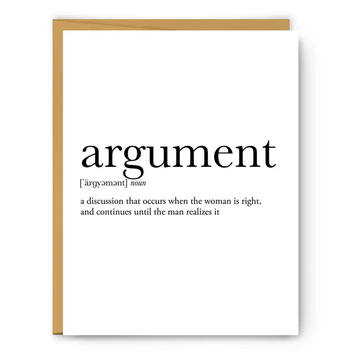 ARGUMENT DEFINITION CARD