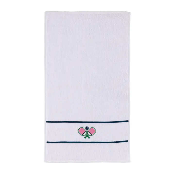 WHITE PICKLEBALL PADDLES TOWEL