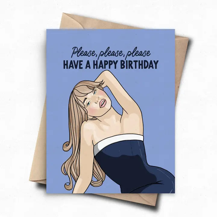 PLEASE PLEASE SABRINA BIRTHDAY CARD