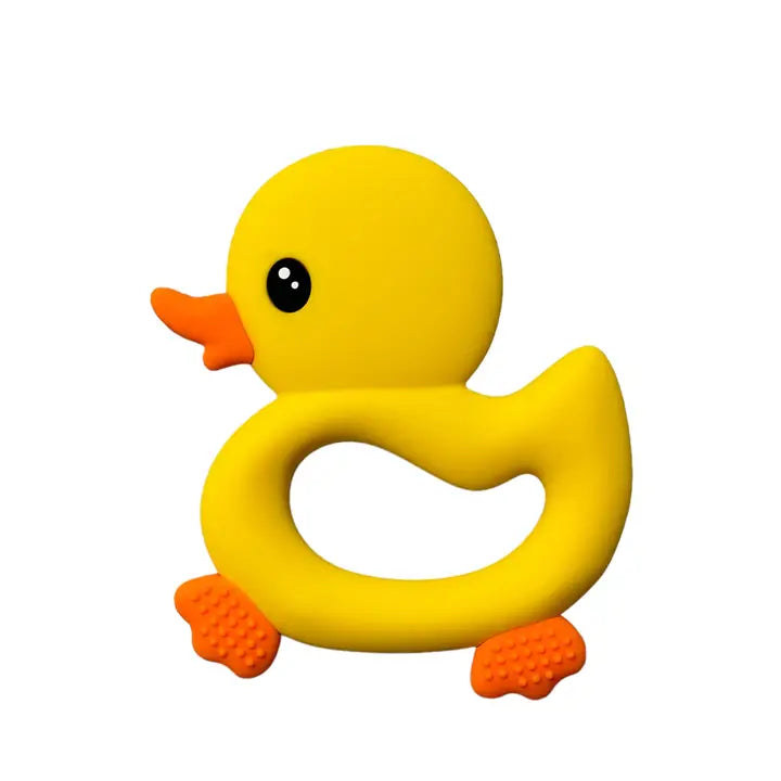 YELLOW DUCKY SILICONE TEETHER